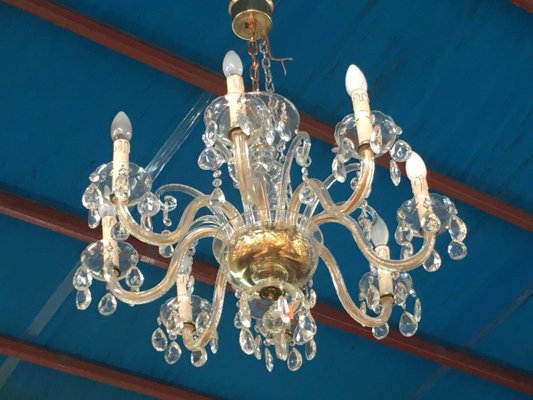 Crystal Hand-Cut 8-Light Chandelier, 1960s-WQQ-627580