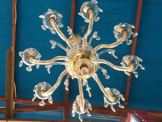 Crystal Hand-Cut 8-Light Chandelier, 1960s-WQQ-627580