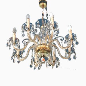 Crystal Hand-Cut 8-Light Chandelier, 1960s-WQQ-627580