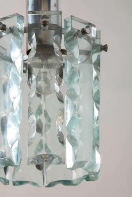 Crystal Pendant Lamp in Style of Fontana Arte, 1960s-KL-620215