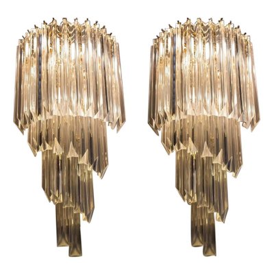 Crystal Prism Wall Sconces, 1980s, Set of 2-MBH-1032565