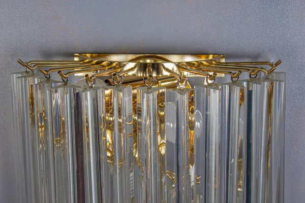 Crystal Prism Wall Sconces, 1980s, Set of 2-MBH-1032565