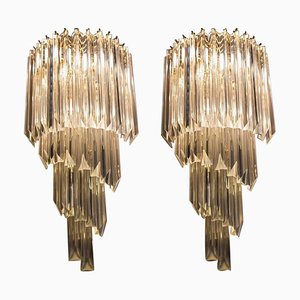 Crystal Prism Wall Sconces, 1980s, Set of 2-MBH-1032565