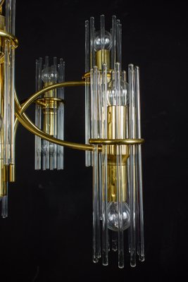 Crystal Rod and Brass Chandelier or Lantern by Gaetano Sciolari, 1960s-MBH-1031760