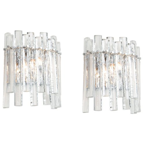 Crystal Rod Sconces attributed to Kinkeldey, Germany, 1970s, Set of 2