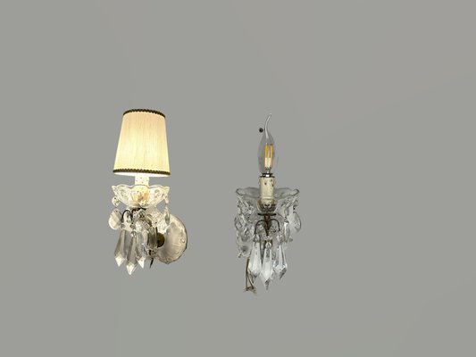 Crystal Sconces, 1960s, Set of 2-JJC-1756633