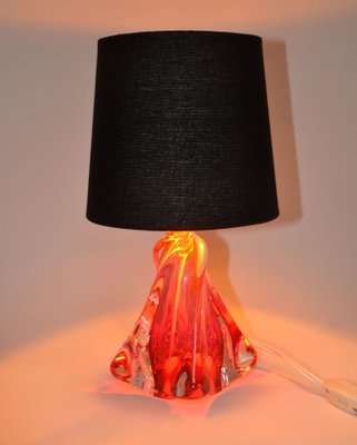 Crystal Table Lamp in Pink from Val Saint Lambert-YXG-1173648