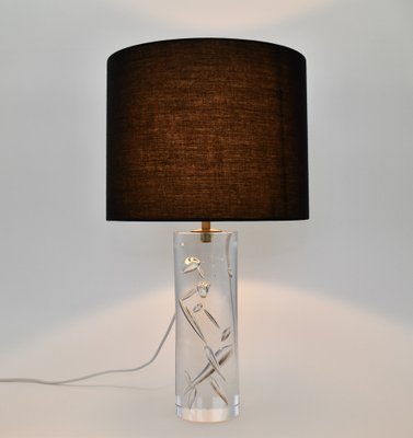 Crystal Table Lamp with Bubbles attributed to Kosta Boda, Sweden-HJP-1766116