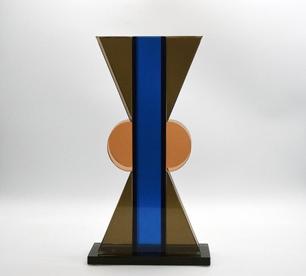 Crystal Vase by Ettore Sottsass for Fontana Arte, 1970s-HS-1840030