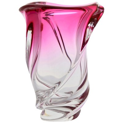 Crystal Vase from Val Saint Lambert, Belgium, 1950s-MJY-1149005