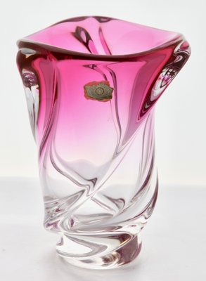 Crystal Vase from Val Saint Lambert, Belgium, 1950s-MJY-1149005