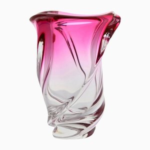 Crystal Vase from Val Saint Lambert, Belgium, 1950s-MJY-1149005