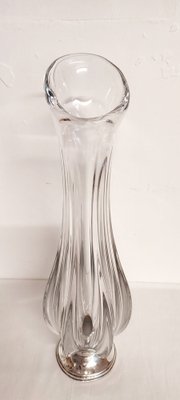 Crystal Vase with Silver Base-RGF-1801465