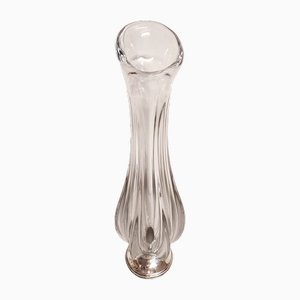 Crystal Vase with Silver Base-RGF-1801465