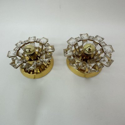 Crystal Wall Lamps from Palwa, Germany, 1970s, Set of 2-BGP-1819627