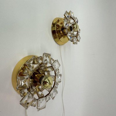 Crystal Wall Lamps from Palwa, Germany, 1970s, Set of 2-BGP-1819627