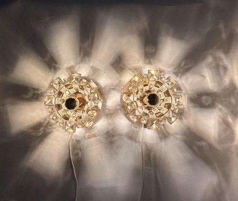 Crystal Wall Lamps from Palwa, Germany, 1970s, Set of 2-BGP-1819627