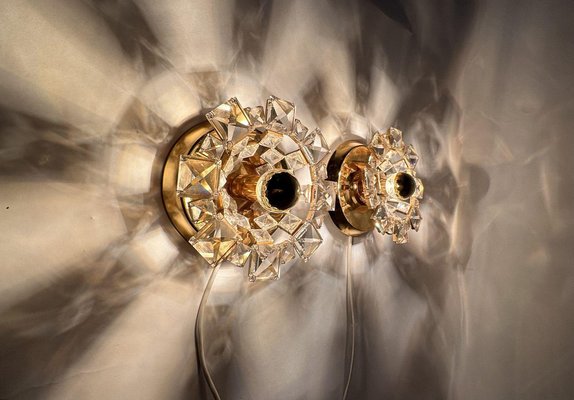 Crystal Wall Lamps from Palwa, Germany, 1970s, Set of 2-BGP-1819627