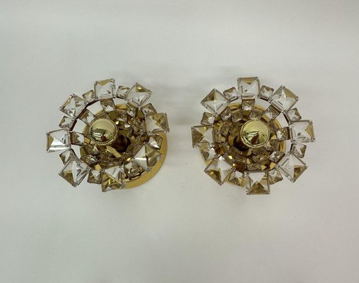 Crystal Wall Lamps from Palwa, Germany, 1970s, Set of 2-BGP-1819627