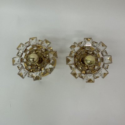 Crystal Wall Lamps from Palwa, Germany, 1970s, Set of 2-BGP-1819627