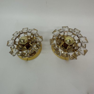 Crystal Wall Lamps from Palwa, Germany, 1970s, Set of 2-BGP-1819627