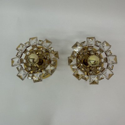 Crystal Wall Lamps from Palwa, Germany, 1970s, Set of 2-BGP-1819627