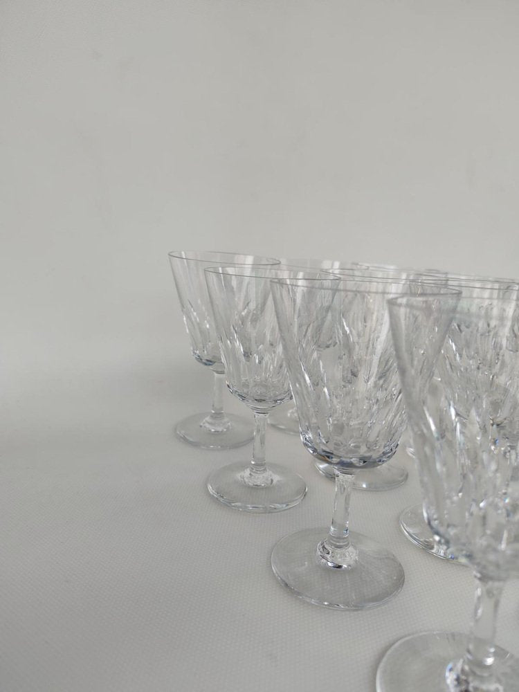 Crystal Wine Glasses Model Côte Dazur from Baccarat, 1960s, Set of 16