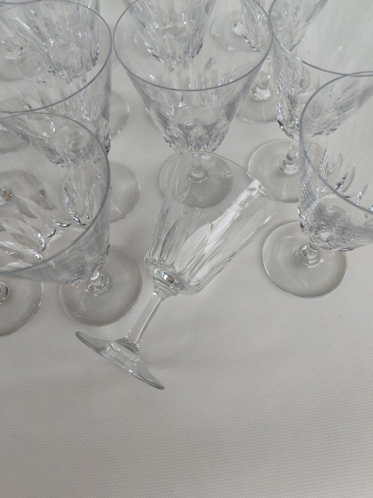 Crystal Wine Glasses Model Côte Dazur from Baccarat, 1960s, Set of 16