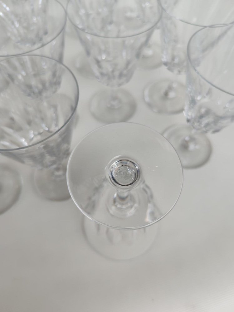 Crystal Wine Glasses Model Côte Dazur from Baccarat, 1960s, Set of 16