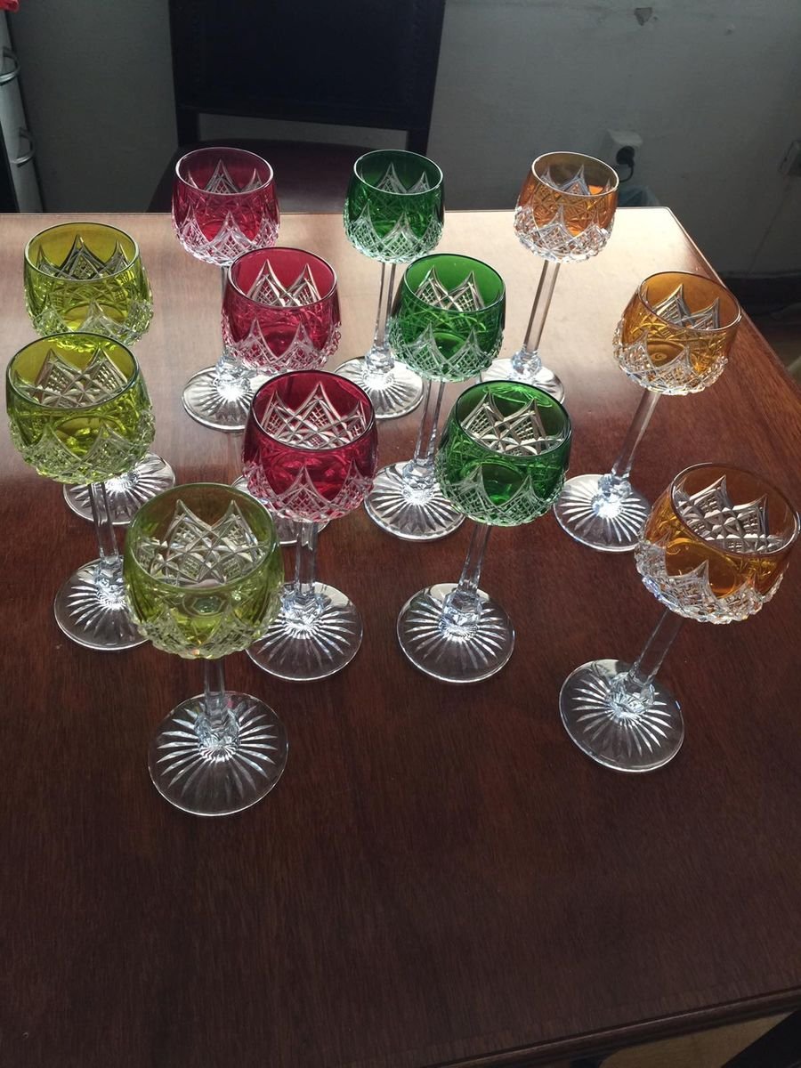 Crystal Wine Glassware from Baccarat, 1950s, Set of 12