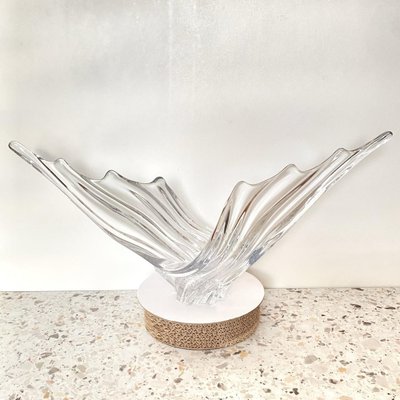 Crystal Winged Vase from Art Vannes, France, 1970s-OLQ-1750984