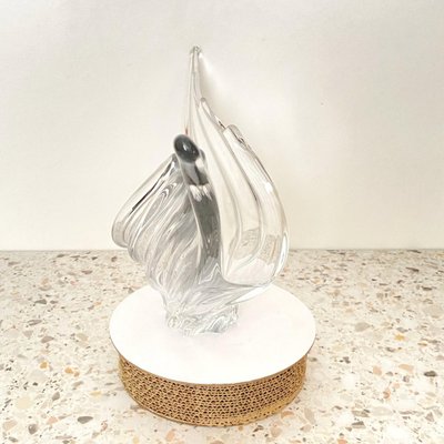 Crystal Winged Vase from Art Vannes, France, 1970s-OLQ-1750984