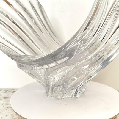 Crystal Winged Vase from Art Vannes, France, 1970s-OLQ-1750984