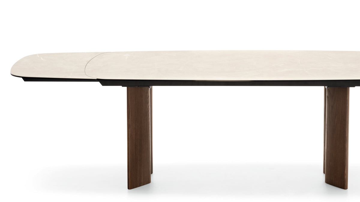 SANDY CS4156-S 165 Extending Table by Calligaris - Ceramic top with teardrop legs