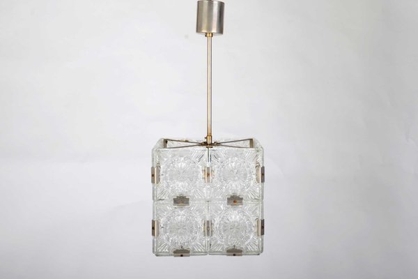 Cube Ceiling Lamp from Kamenický Šenov, 1960s-VHD-866327