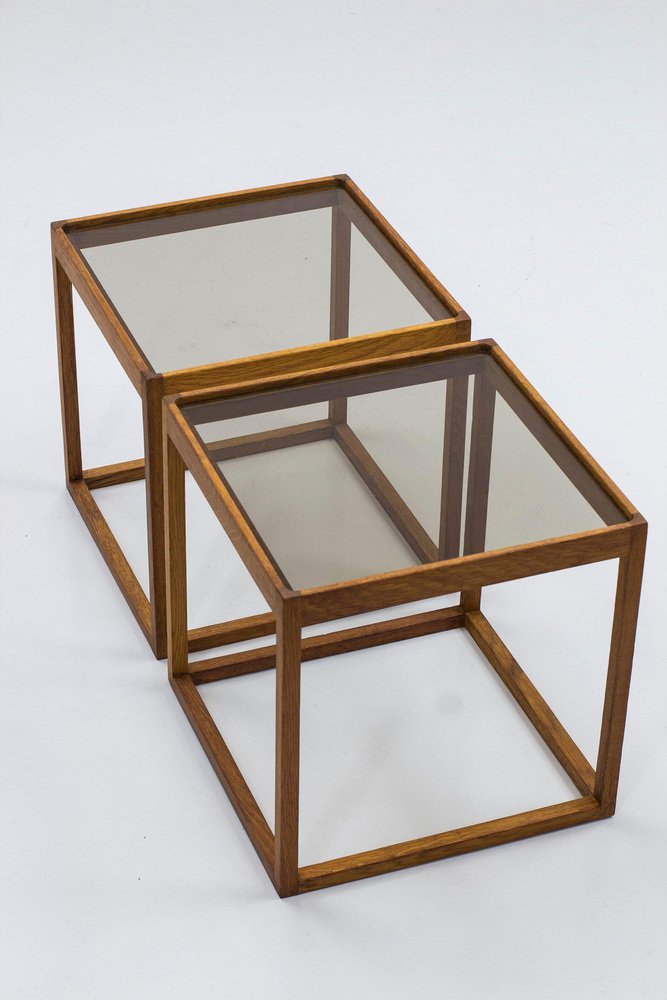 Cube Tables by Kurt Østervig for KP Møbler, 1960s, Set of 2