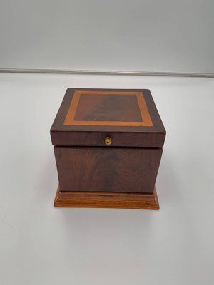 Cubic Biedermeier Box in Mahogany and Maple, Austria, 1840a-NNB-2033918