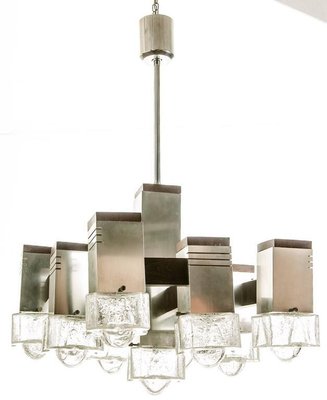 Cubic Chandelier by Gaetano Sciolari, 1970s-MBH-1032228