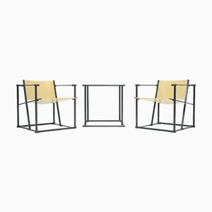 Cubic FM60 Chairs & Table by Radboud van Beekum for Pastoe, 1980s, Set of 3-SES-1007350