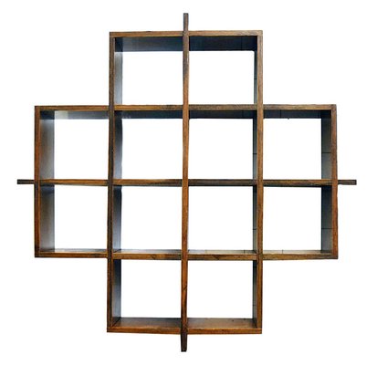 Cubical Wall Bookcase in Laminate, Italy, 1970s-HS-1804281