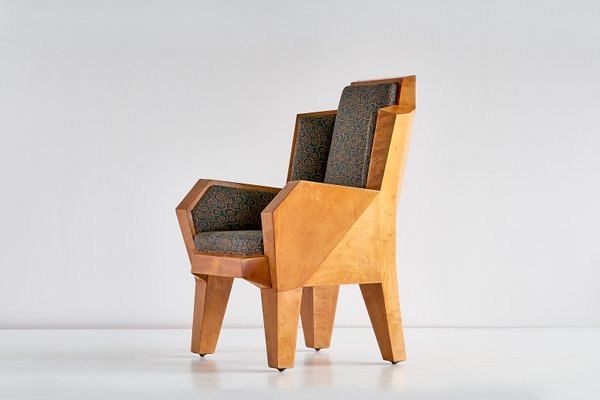 Cubist Armchair by Camillo Cerri for August Tobler, 1920s-FMT-624460