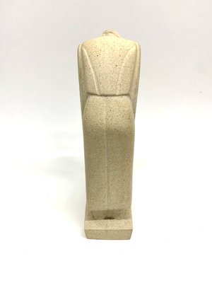 Cubist Brownstone Lovers Sculpture, 1930s-UWE-1349694