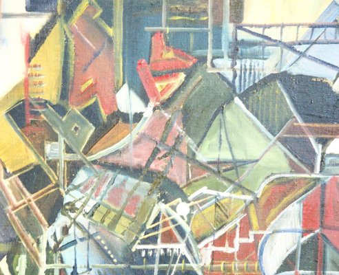 Cubist European Painting Oil on Canvas-SA-636381