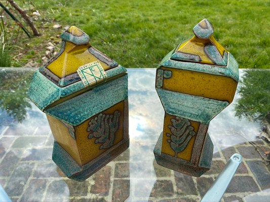 Cubist Pots by Pedro Borja, 1970s, Set of 2-HFR-885075