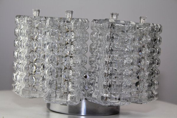 Cubist Wall Lights from Stölzle, 1960s, Set of 2-ZWH-666022