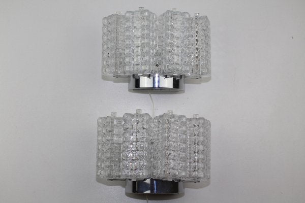 Cubist Wall Lights from Stölzle, 1960s, Set of 2-ZWH-666022