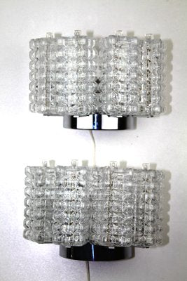 Cubist Wall Lights from Stölzle, 1960s, Set of 2-ZWH-666022