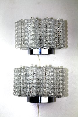 Cubist Wall Lights from Stölzle, 1960s, Set of 2-ZWH-666022