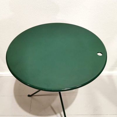 Cumano Table in Green Metal by Achille Castiglioni for Zanotta, 1980s-PRS-1818359