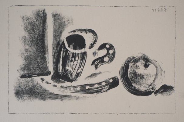 Cup and Apple Lithograph by Pablo Picasso, 1947-KHH-697788